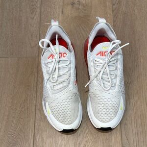 Nike Air Max White with Red and Yellow Accents